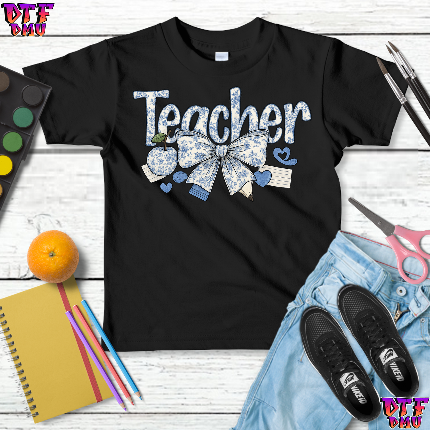TEACHER BOW Back to School DTF Transfer Print