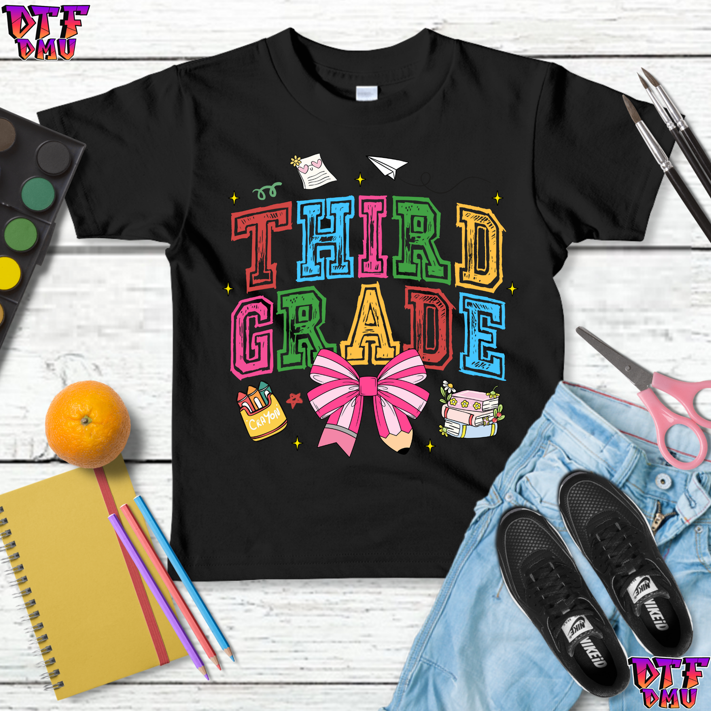 Cheer Bow Back To School DTF Transfer Print