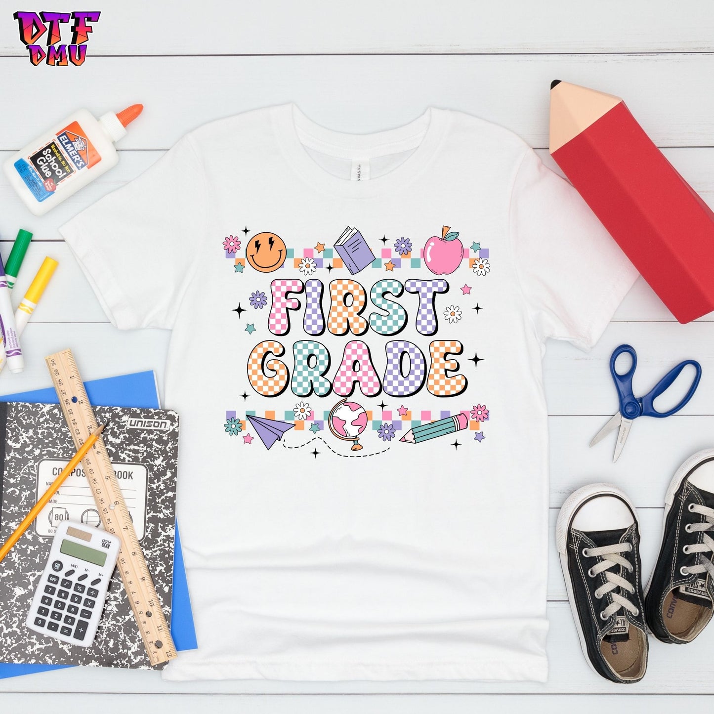 Retro Back To School DTF Transfer Print