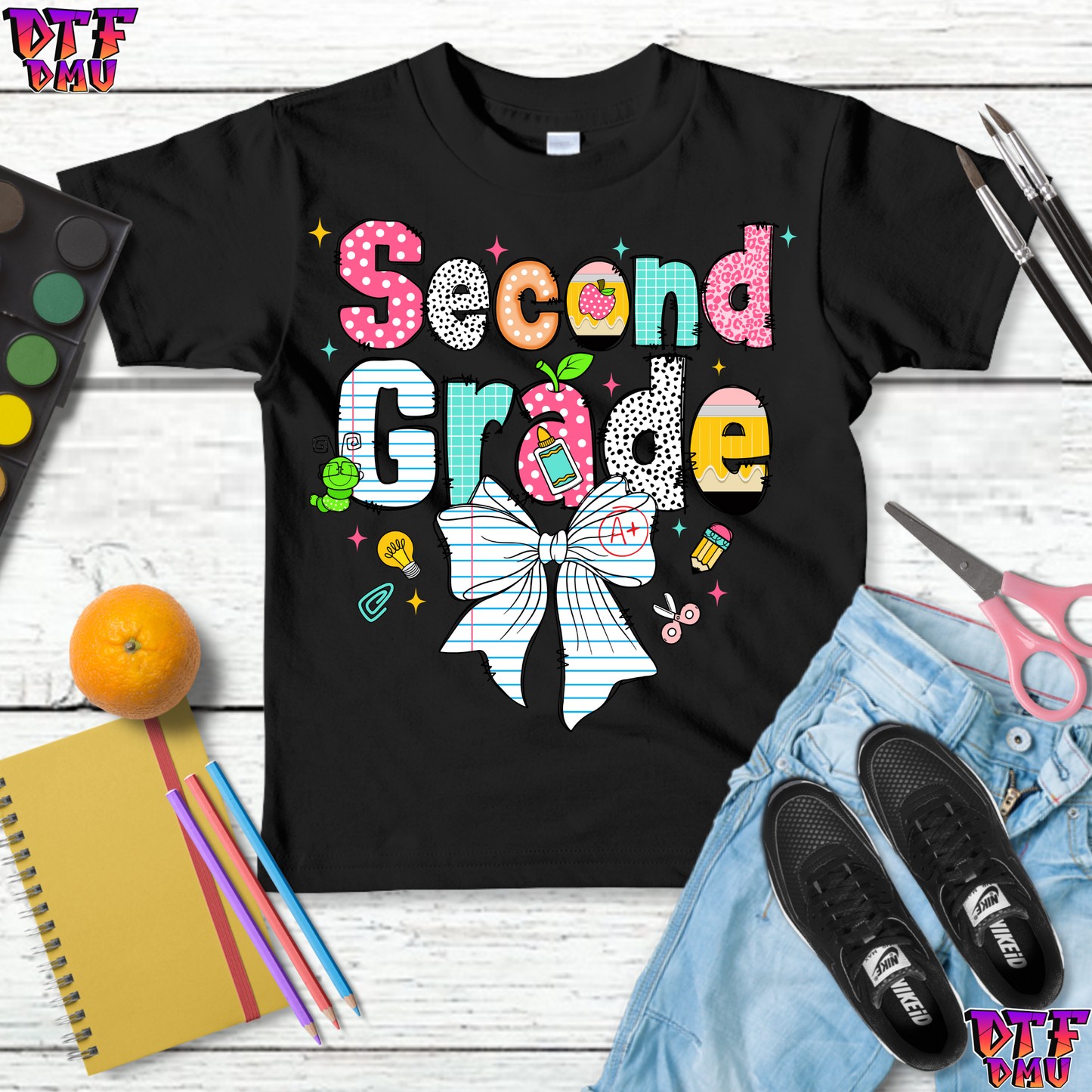 Back To School BOW DTF Transfer Print