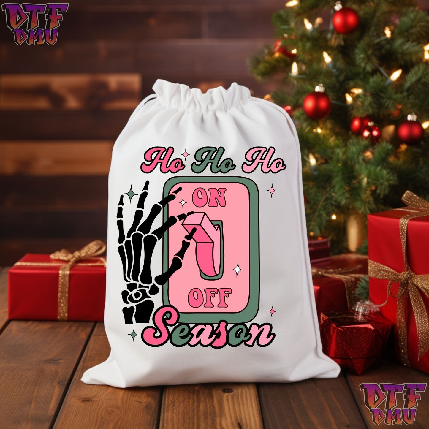 HO HO HO Season DTF Transfer Print for T-Shirts