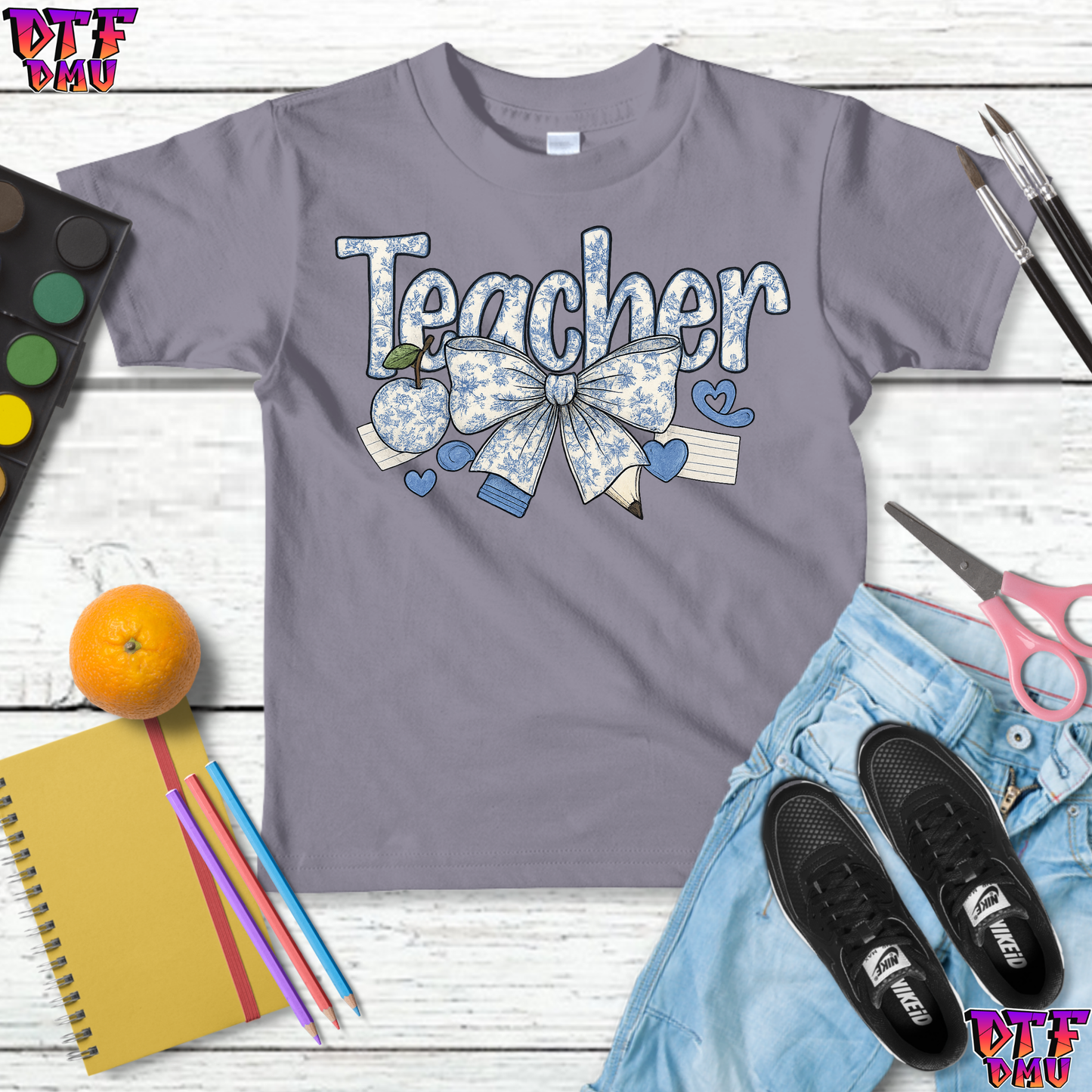 TEACHER BOW Back to School DTF Transfer Print