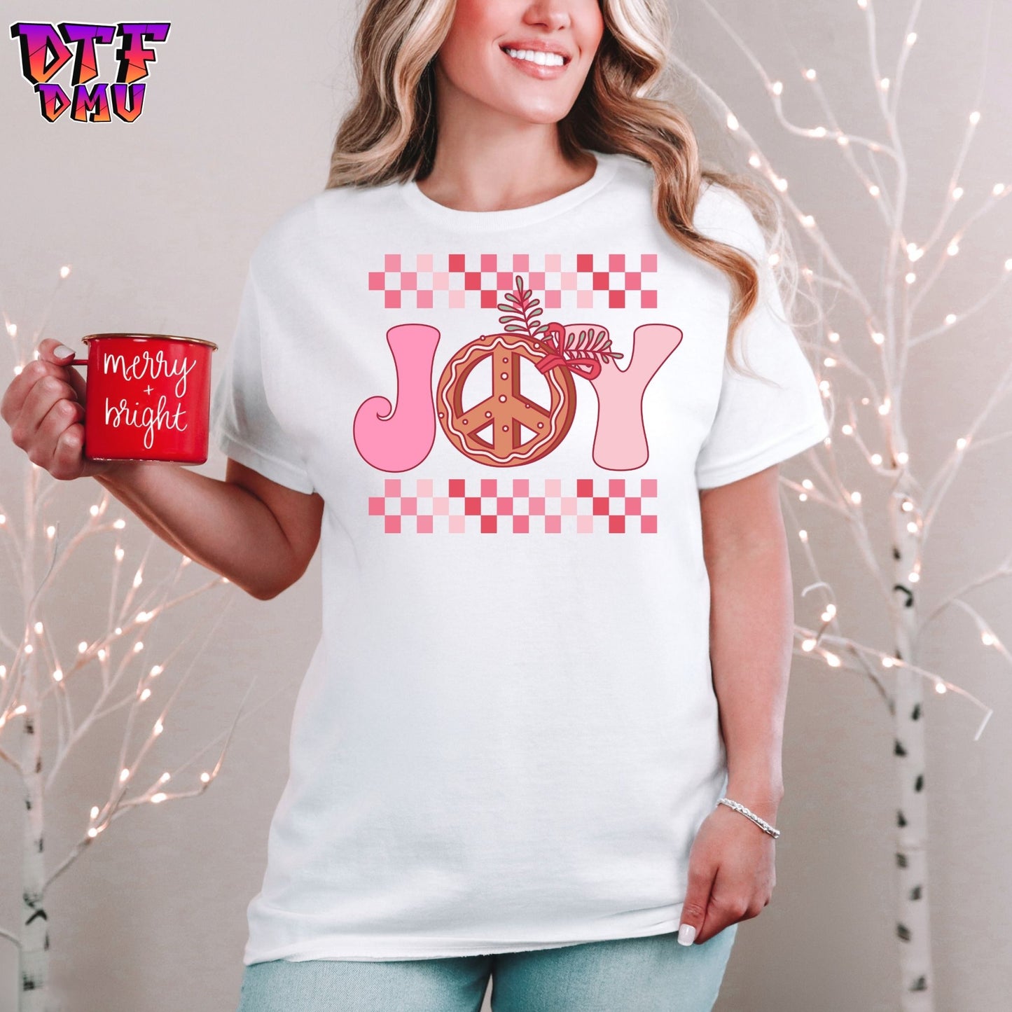 JOY Christmas Holiday DTF Transfer Print