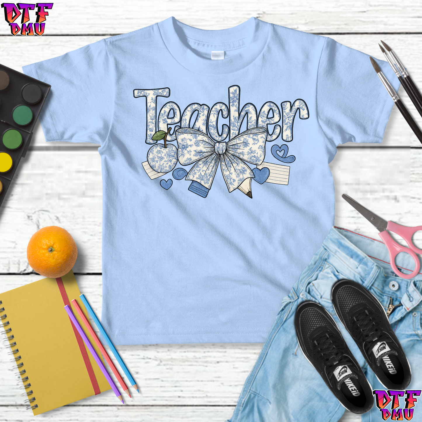TEACHER BOW Back to School DTF Transfer Print