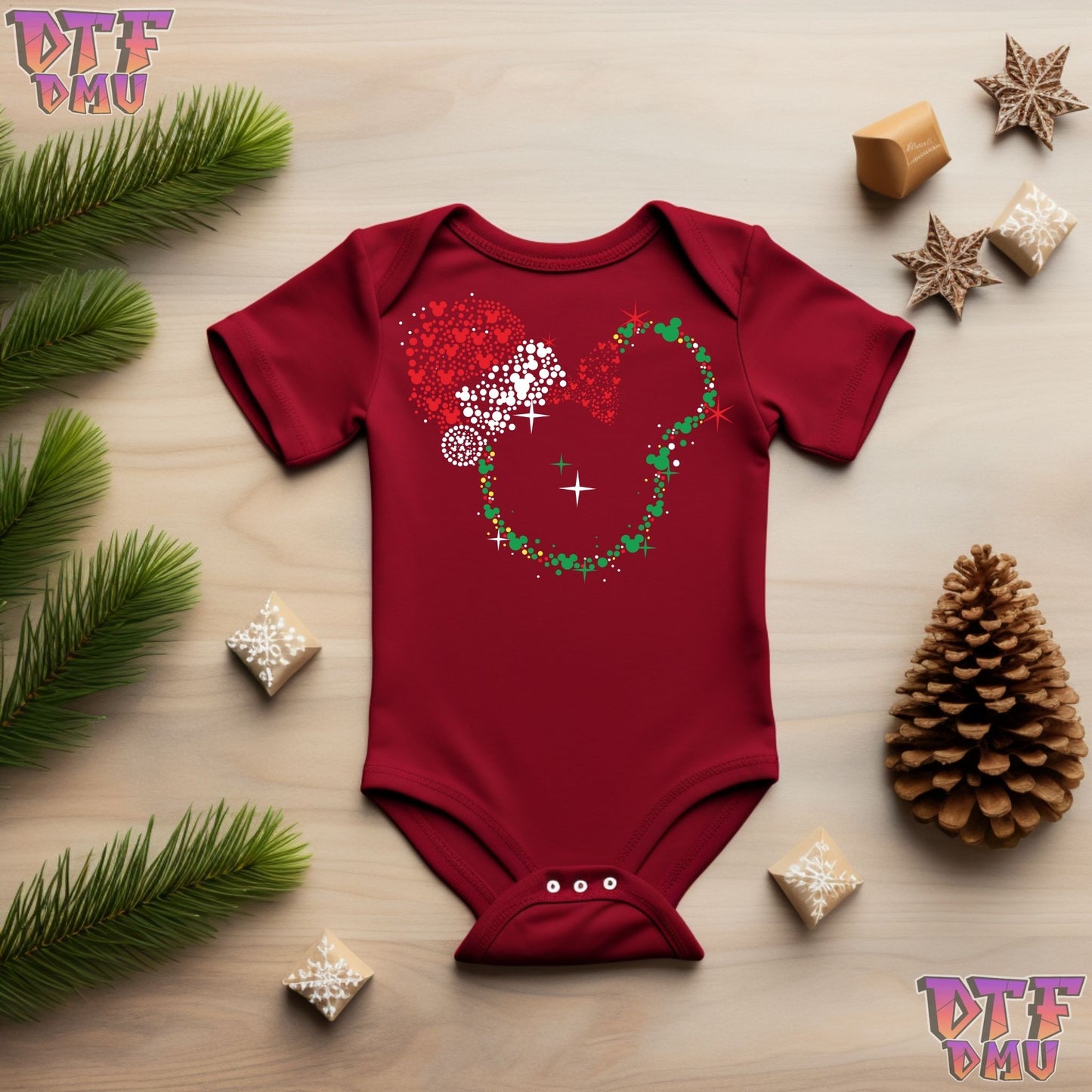 MICKEY AND MINNIE CHRISTMAS HOLIDAY T-SHIRT DTF Transfer Print Only