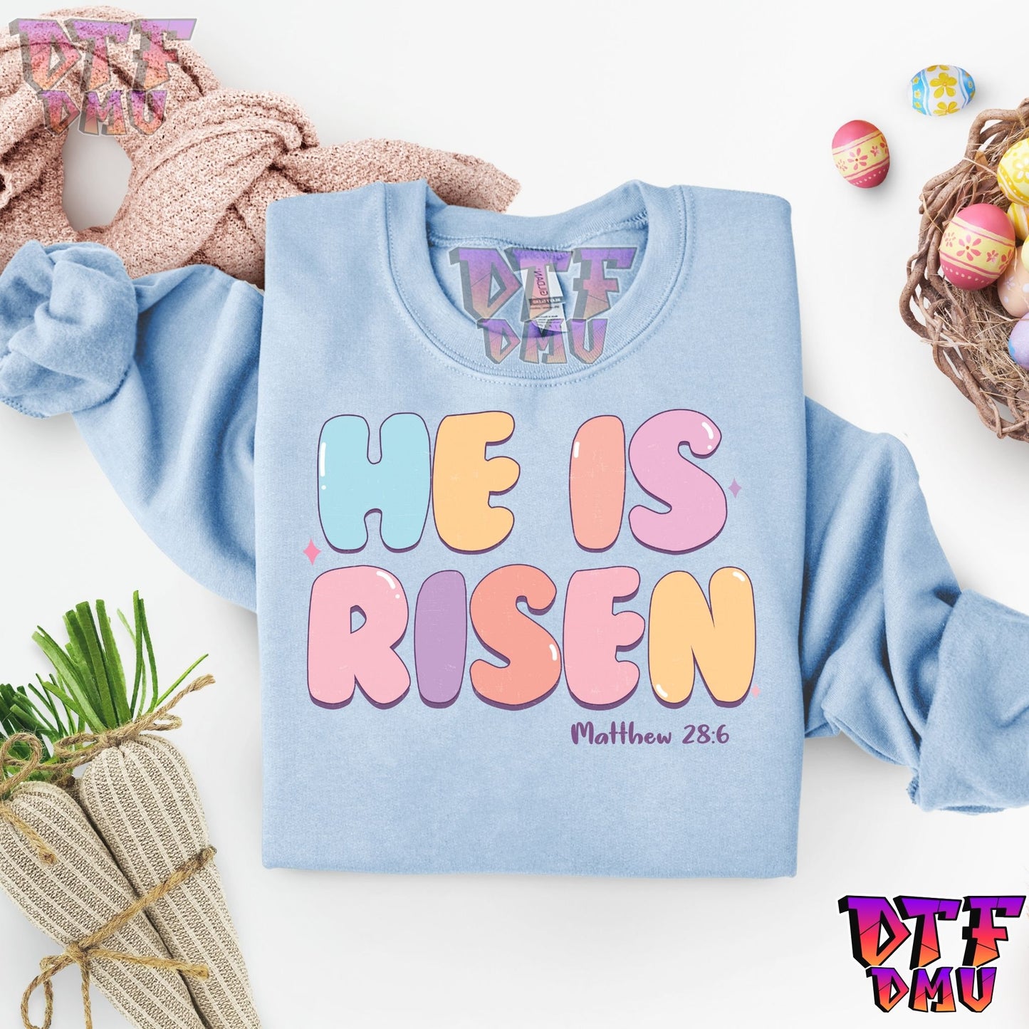 HE IS RISEN Ready to Press DTF Transfer