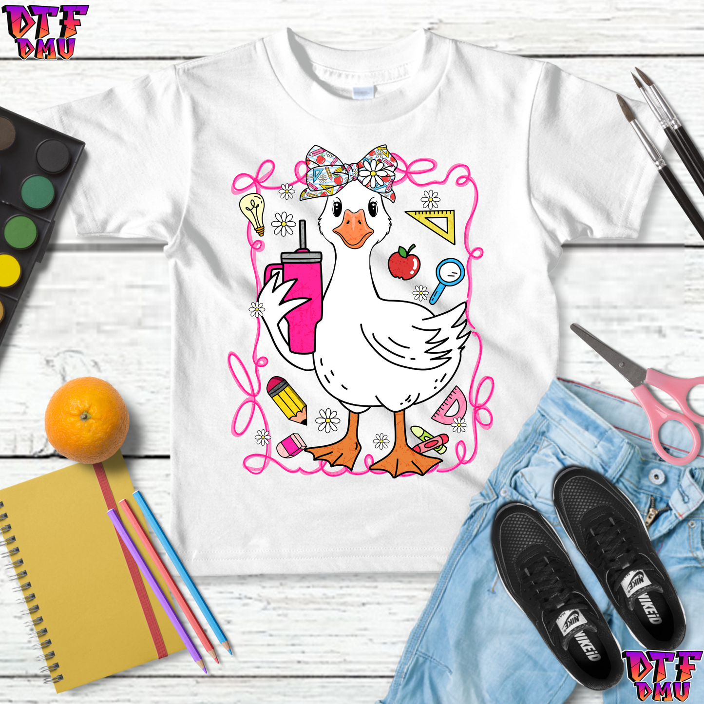 FANCY DUCK Back To School DTF Transfer Print