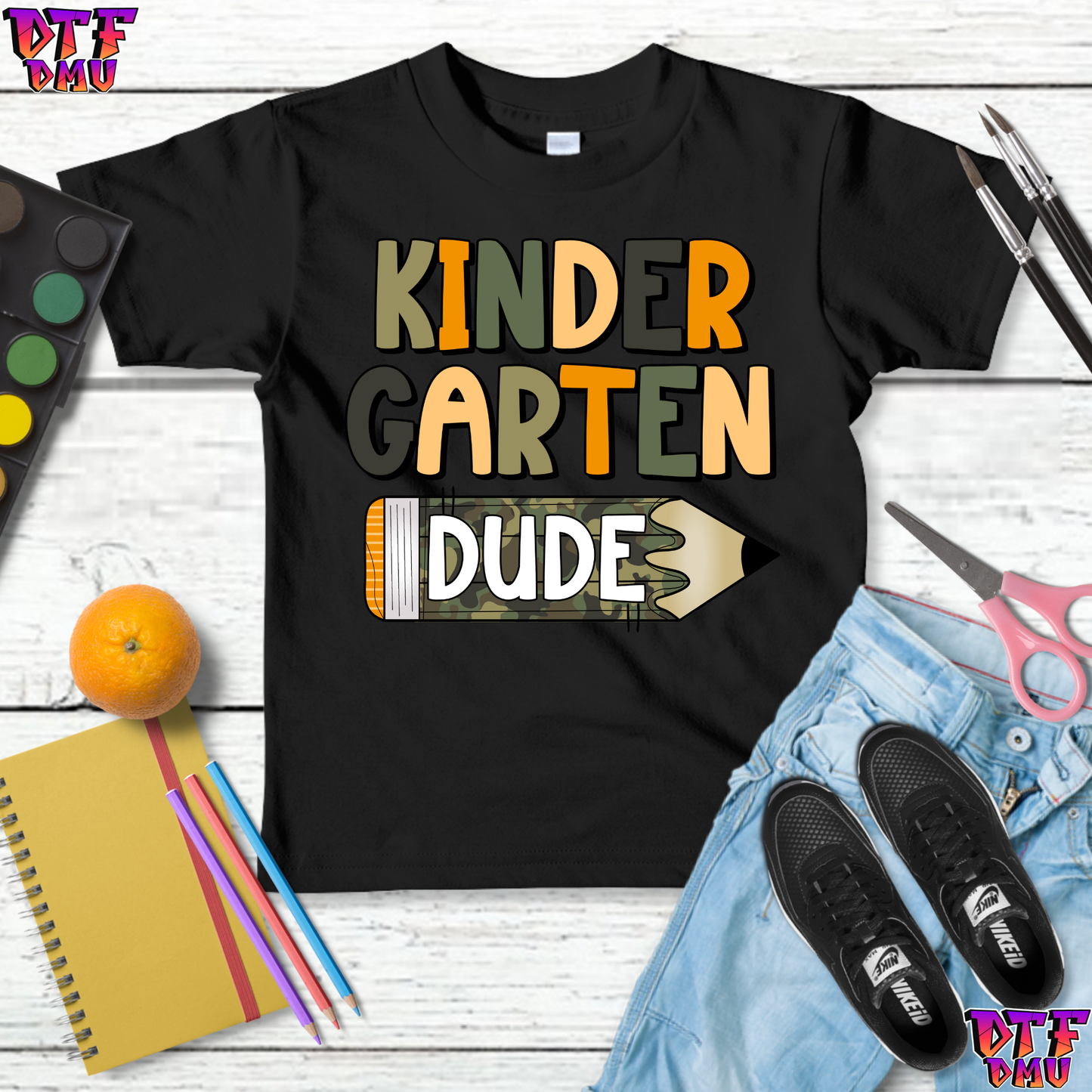 CAMO Print Back to School DTF Transfer Print