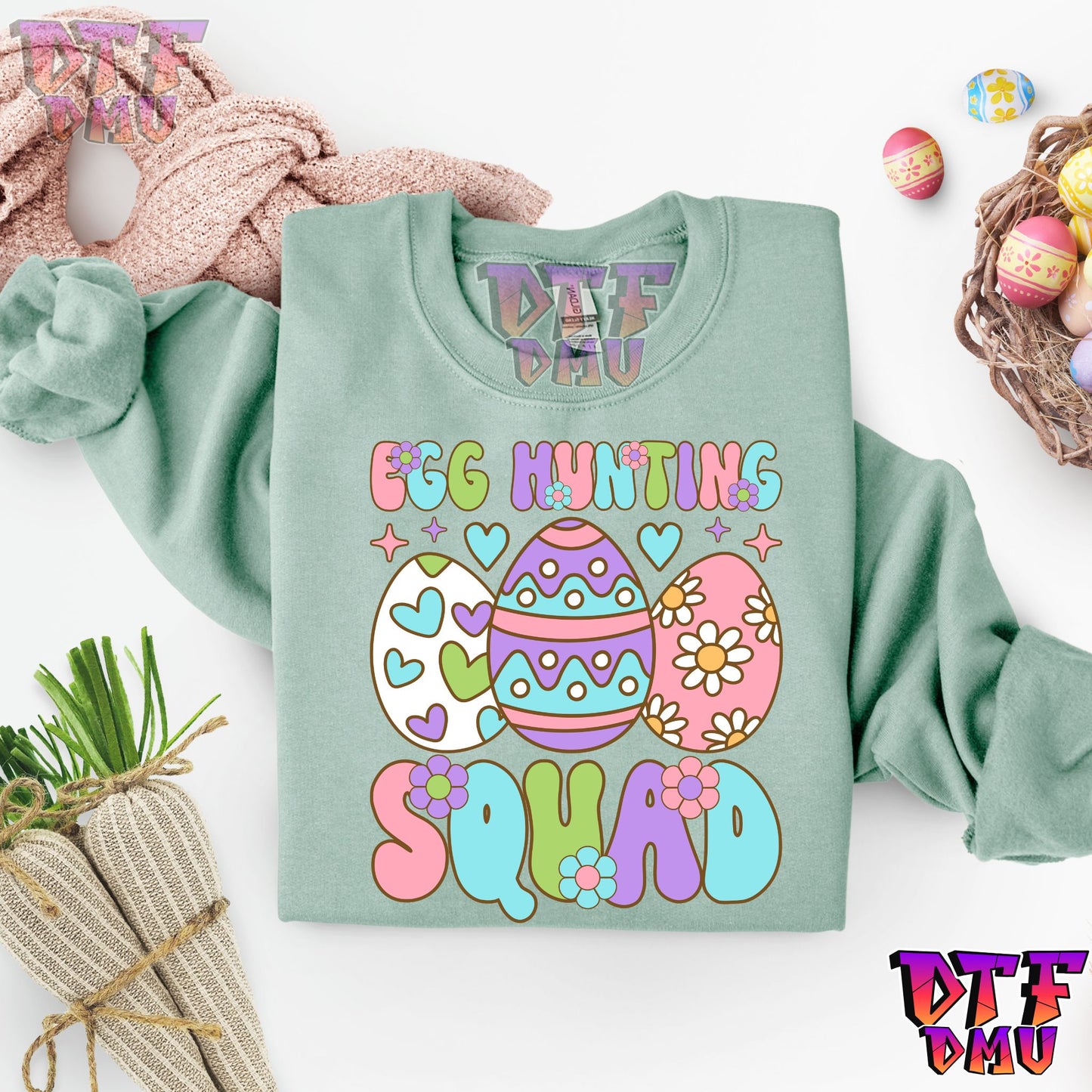 Egg Hunting SQUAD DTF Transfer Print