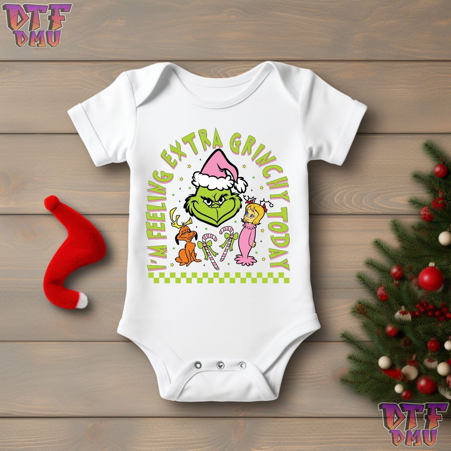 FEELING EXTRA GRINCHY TODAY DR. SEUSS HOLIDAY T-SHIRT DTF Transfer Print Only