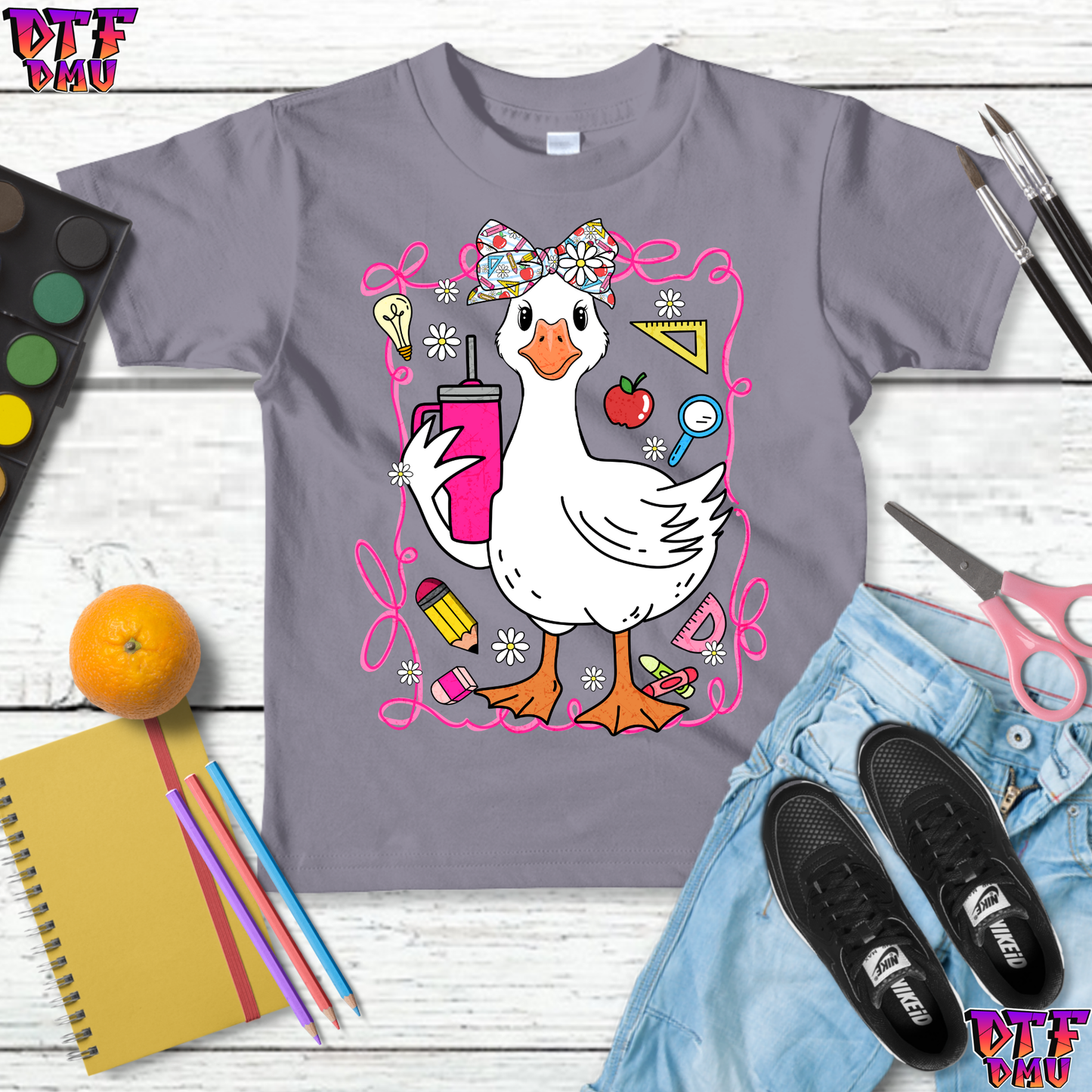 FANCY DUCK Back To School DTF Transfer Print