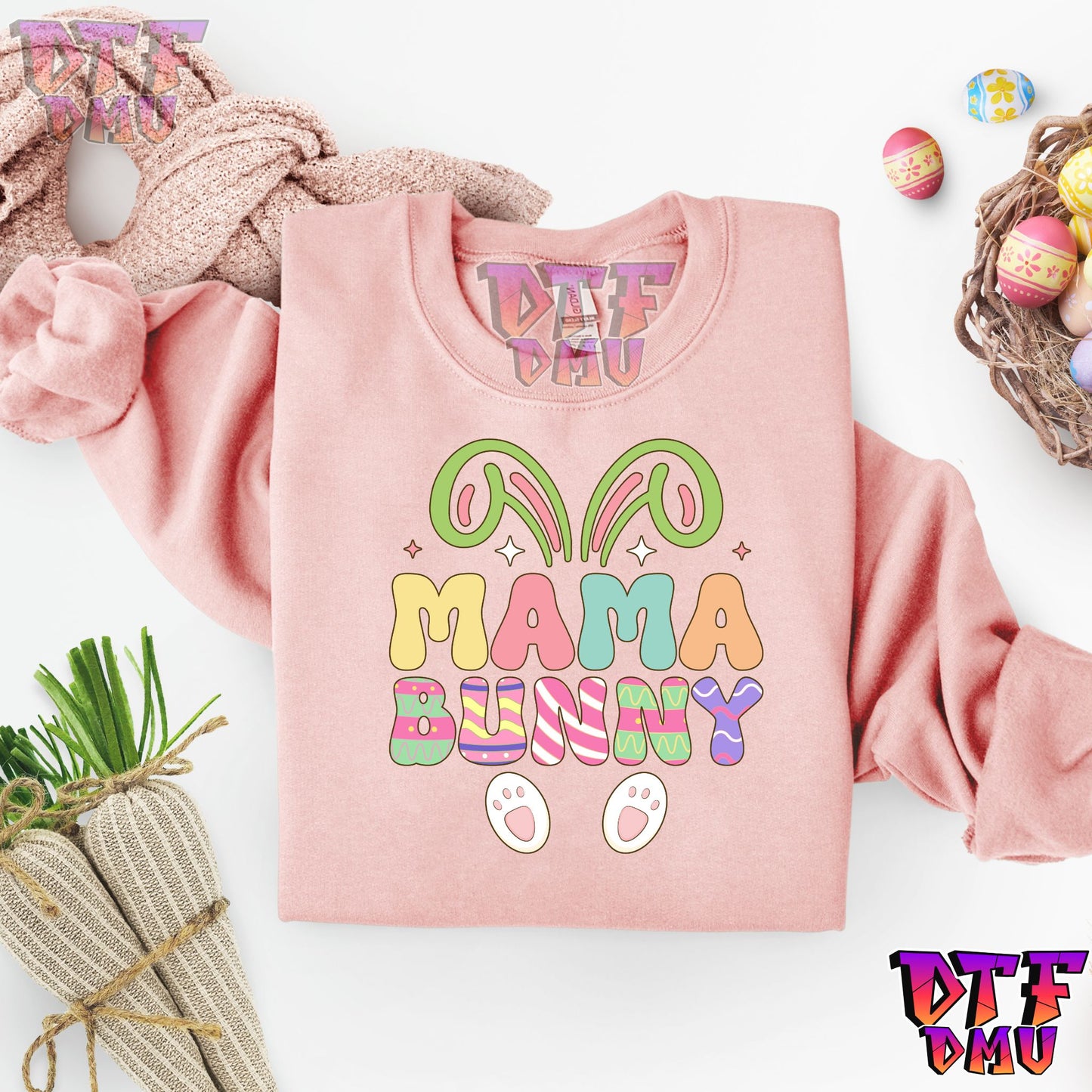 Mama Bunny Easter DTF Transfer Print