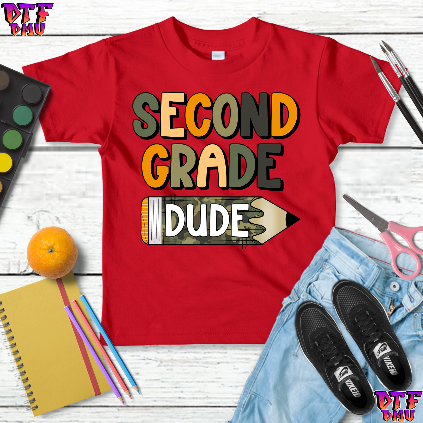 CAMO Print Back to School DTF Transfer Print