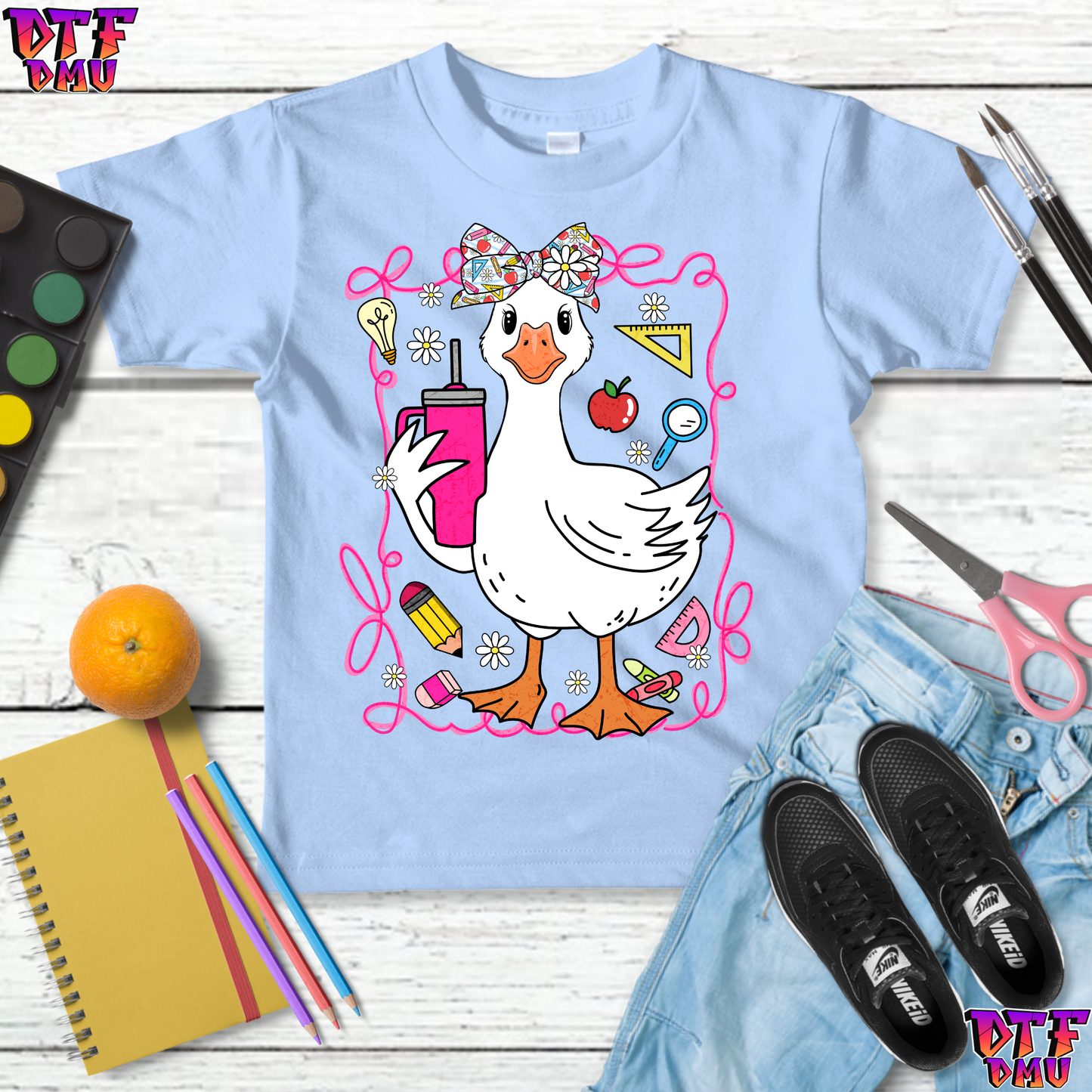 FANCY DUCK Back To School DTF Transfer Print