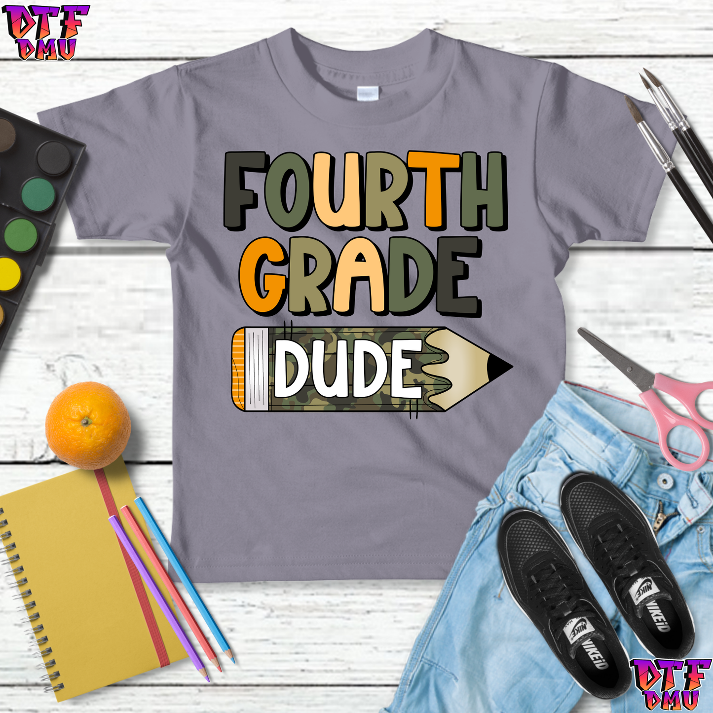 CAMO Print Back to School DTF Transfer Print