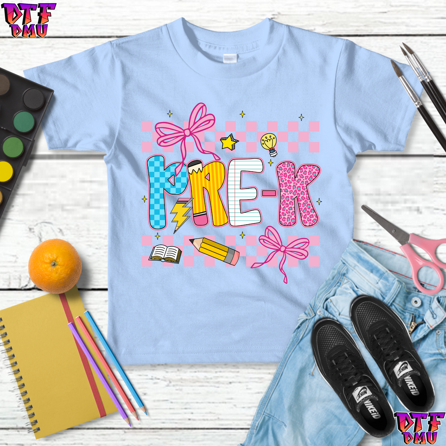 Back To School DTF Transfer Print