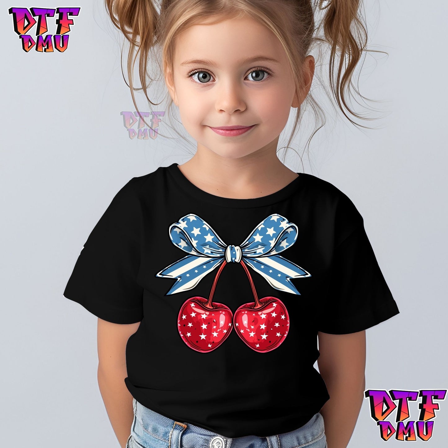 USA FLAG Cherry BOW