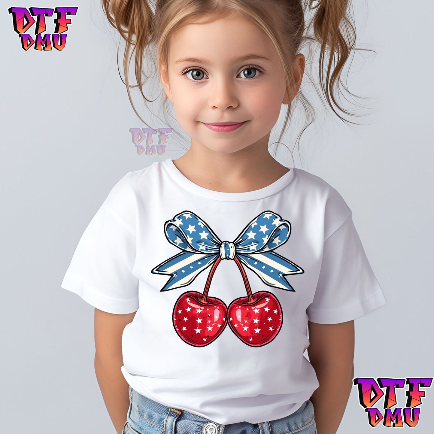 USA FLAG Cherry BOW