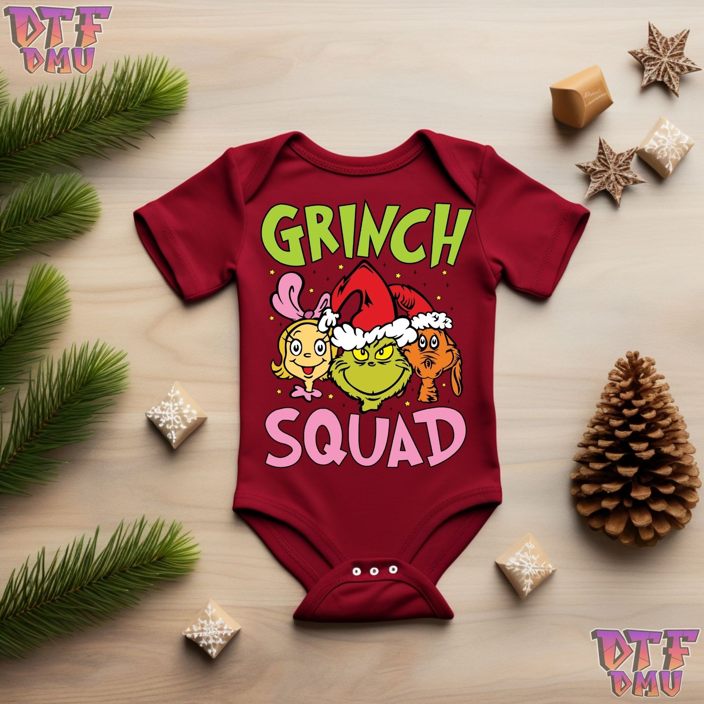 Grinch SQUAD Christmas Holiday DTF Transfer Print Only