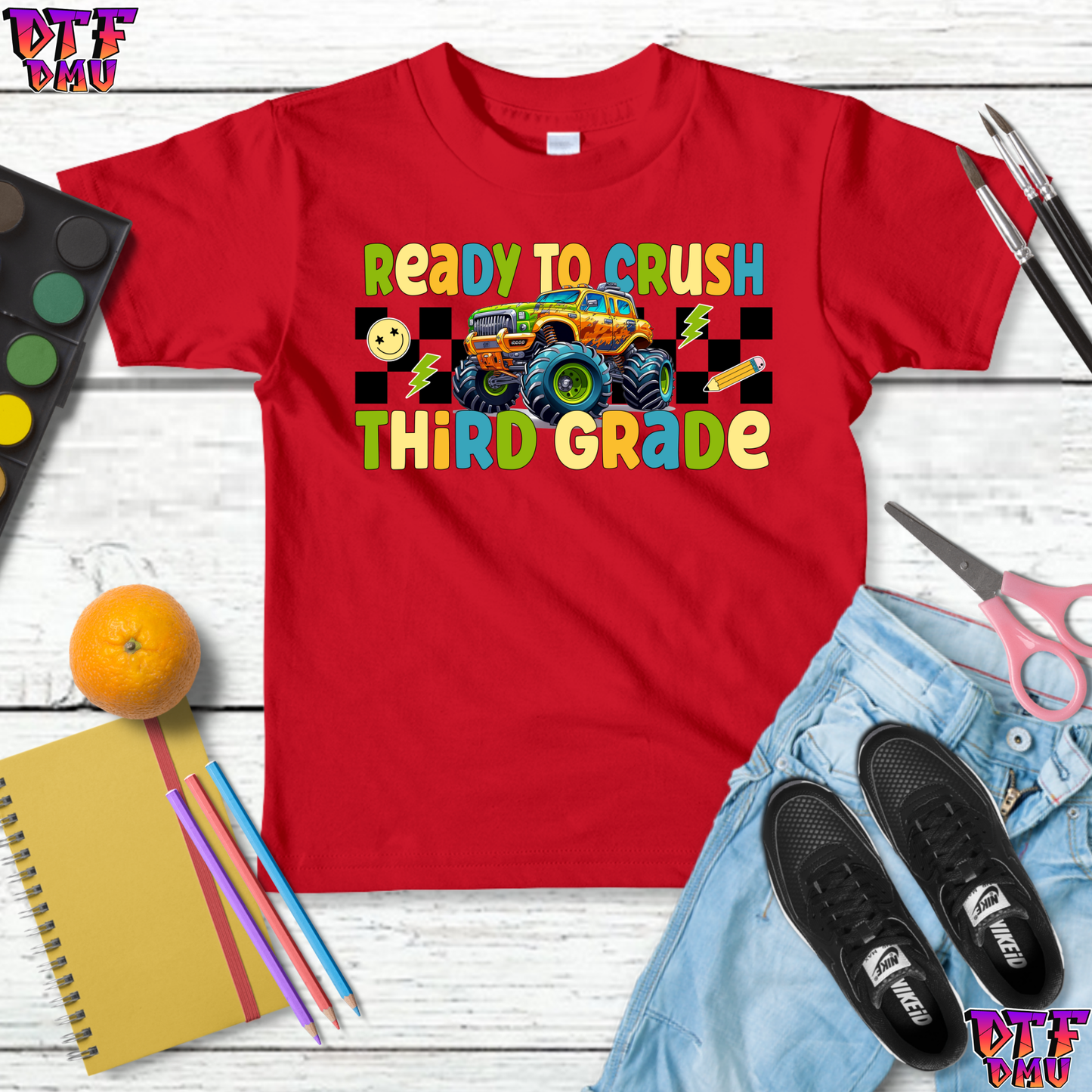 Ready To CRUSH Back to School DTF Transfer Print