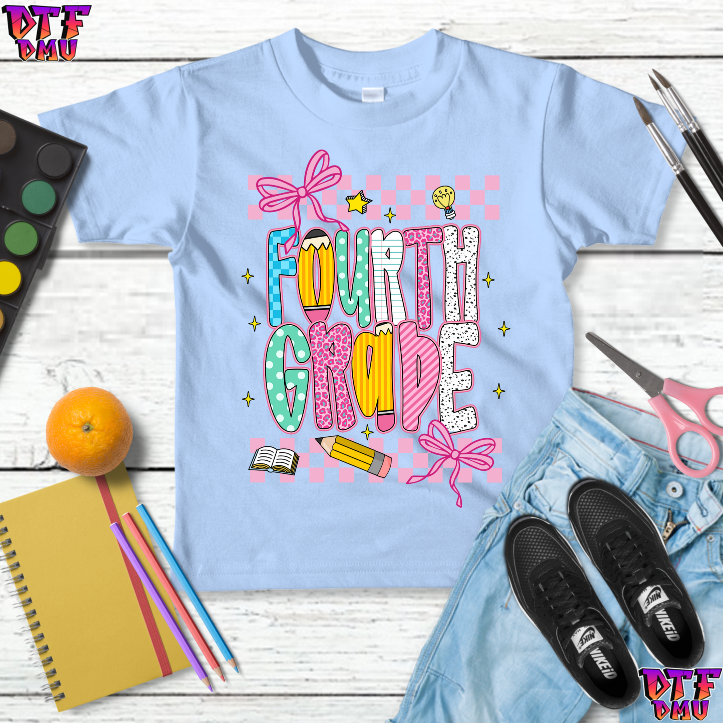 Back To School DTF Transfer Print