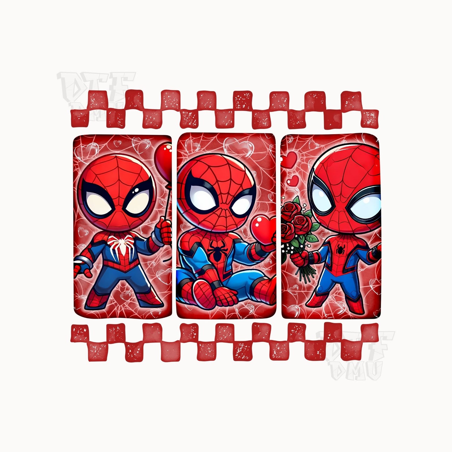 Spider Man Valentine's Day DTF Transfer Print Only.