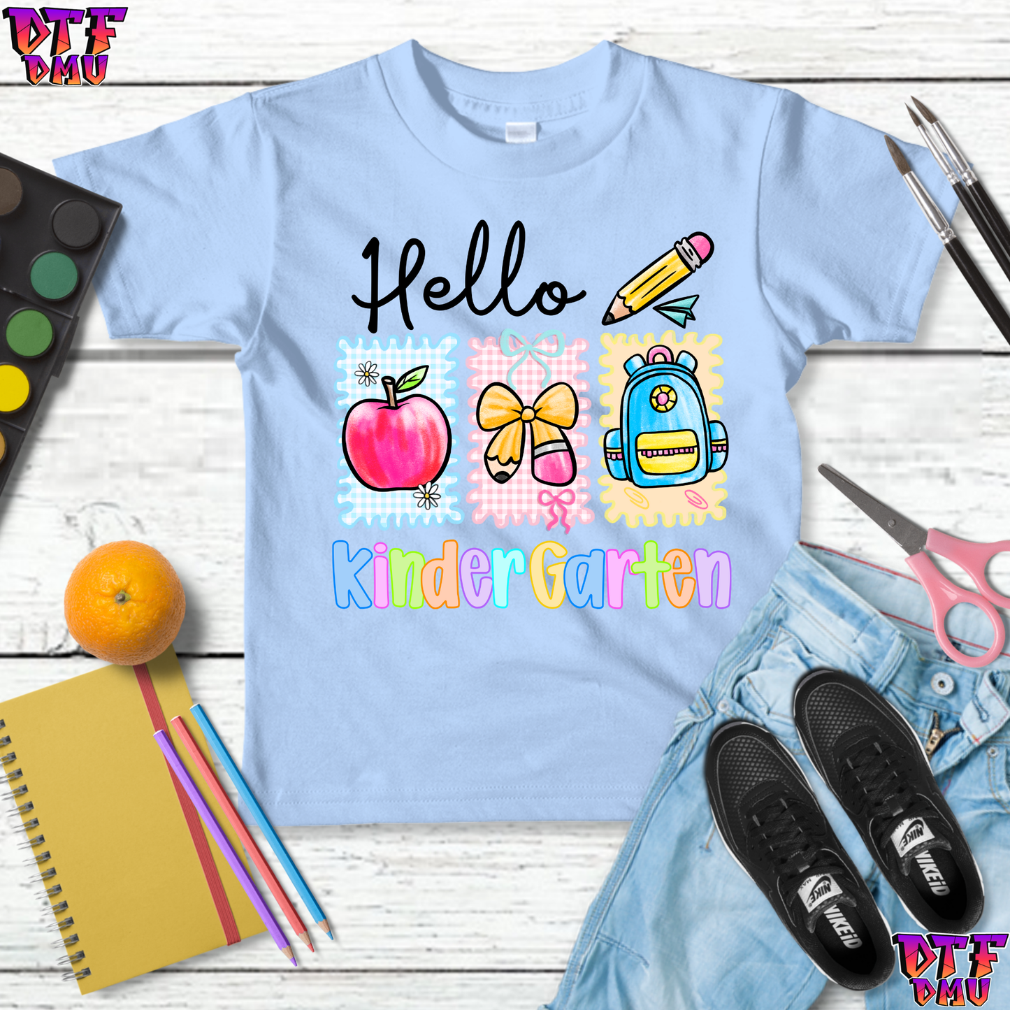 HELLO Back to School DTF Transfer Print