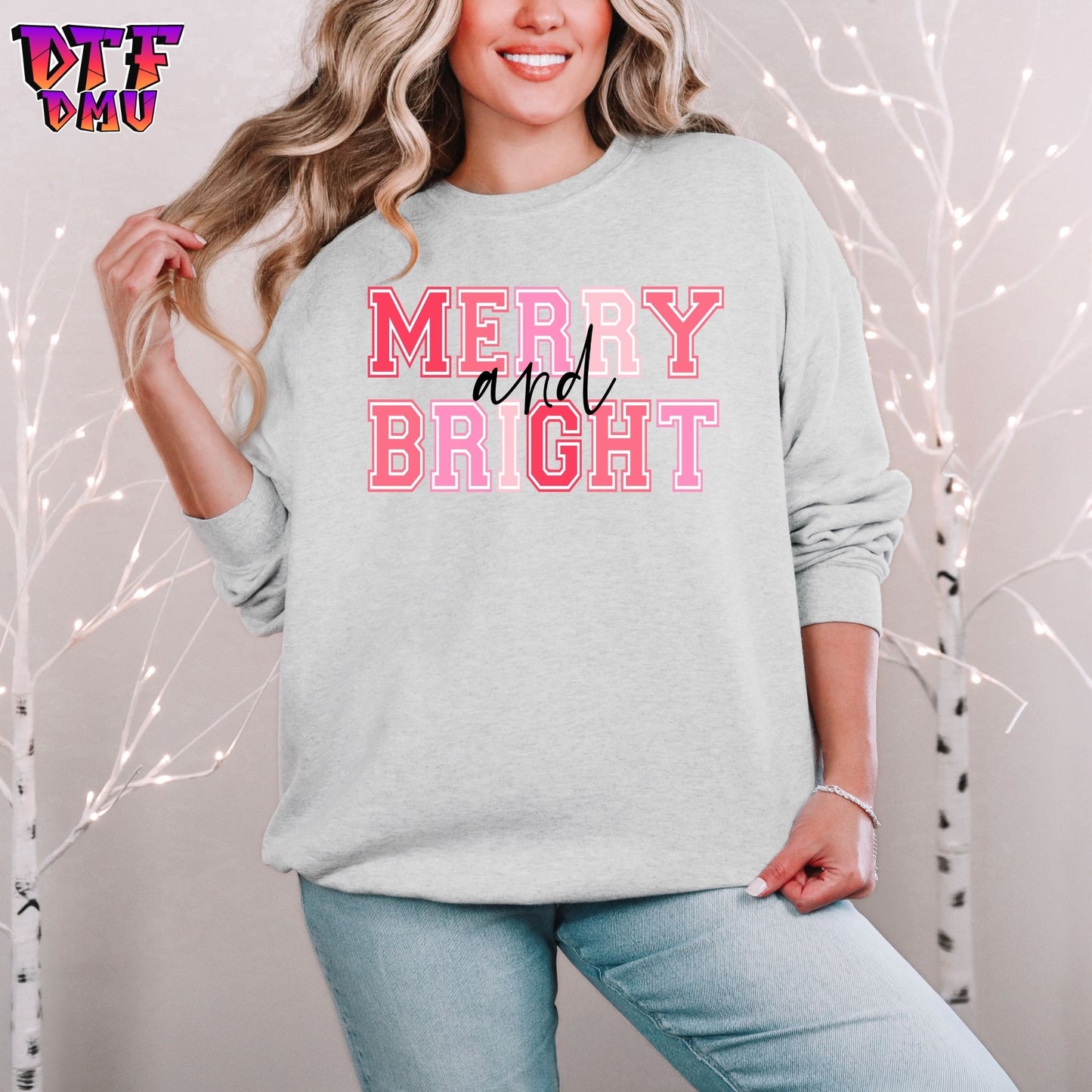 MERRY & BRIGHT DTF Transfer Print Only