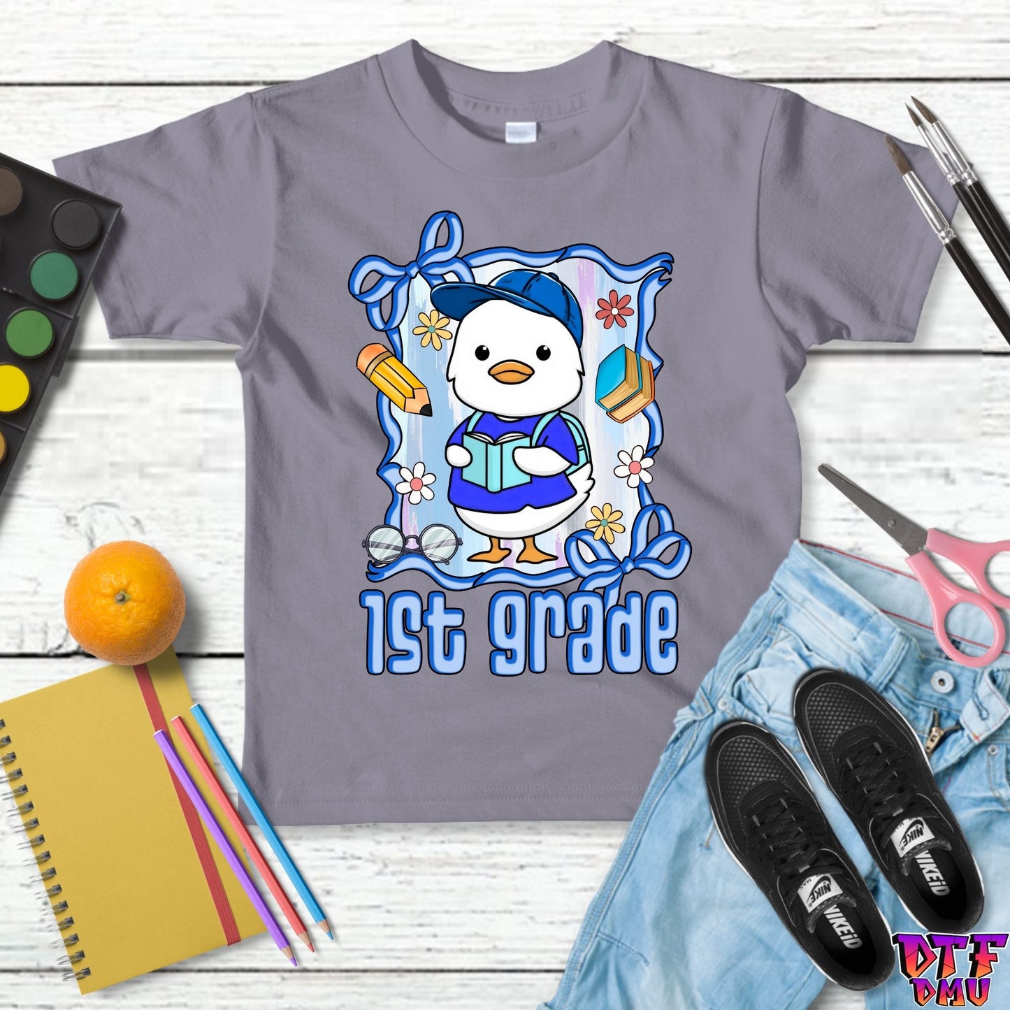 Bow Duck Back To School DTF Transfer Print