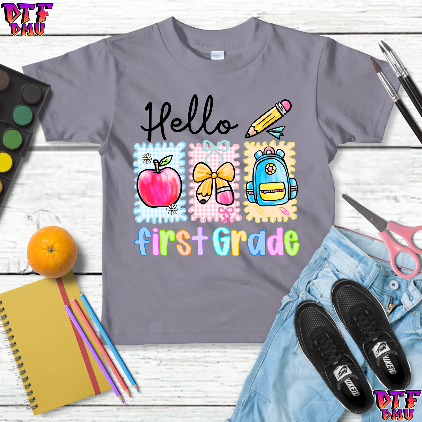 HELLO Back to School DTF Transfer Print