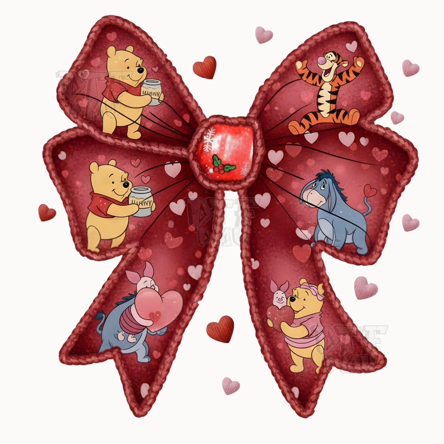 Disney Princess Valentine's Day BOW DTF Transfer Print Only.