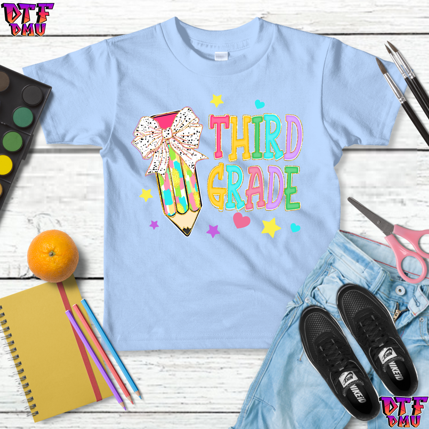 Back To School DTF Transfer Print