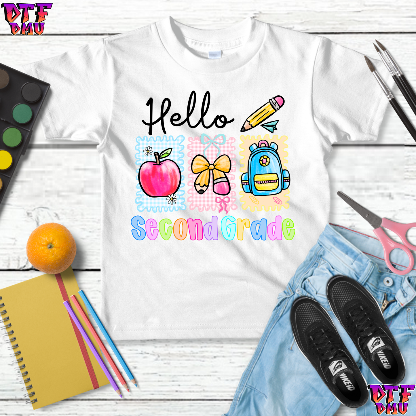 HELLO Back to School DTF Transfer Print