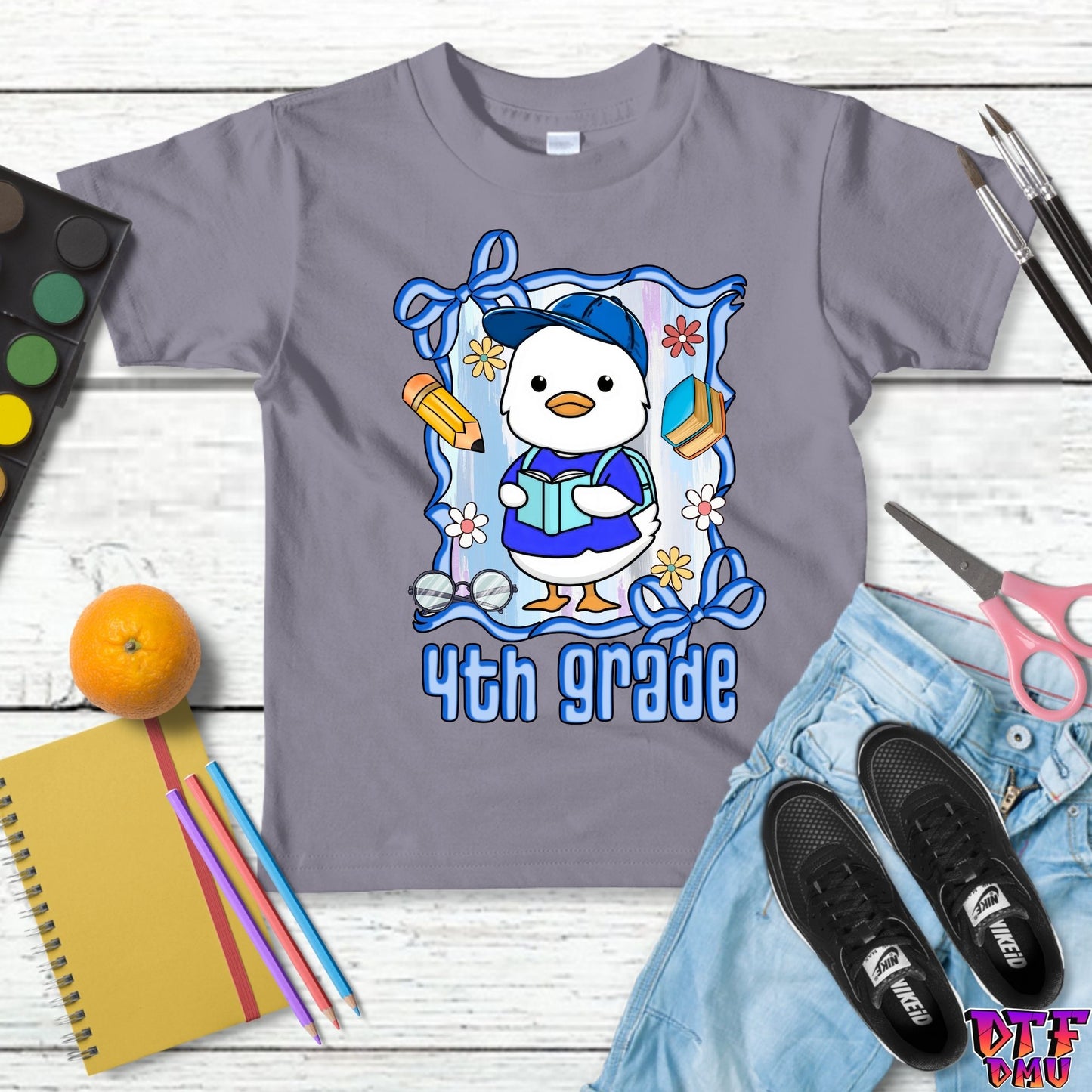 Bow Duck Back To School DTF Transfer Print