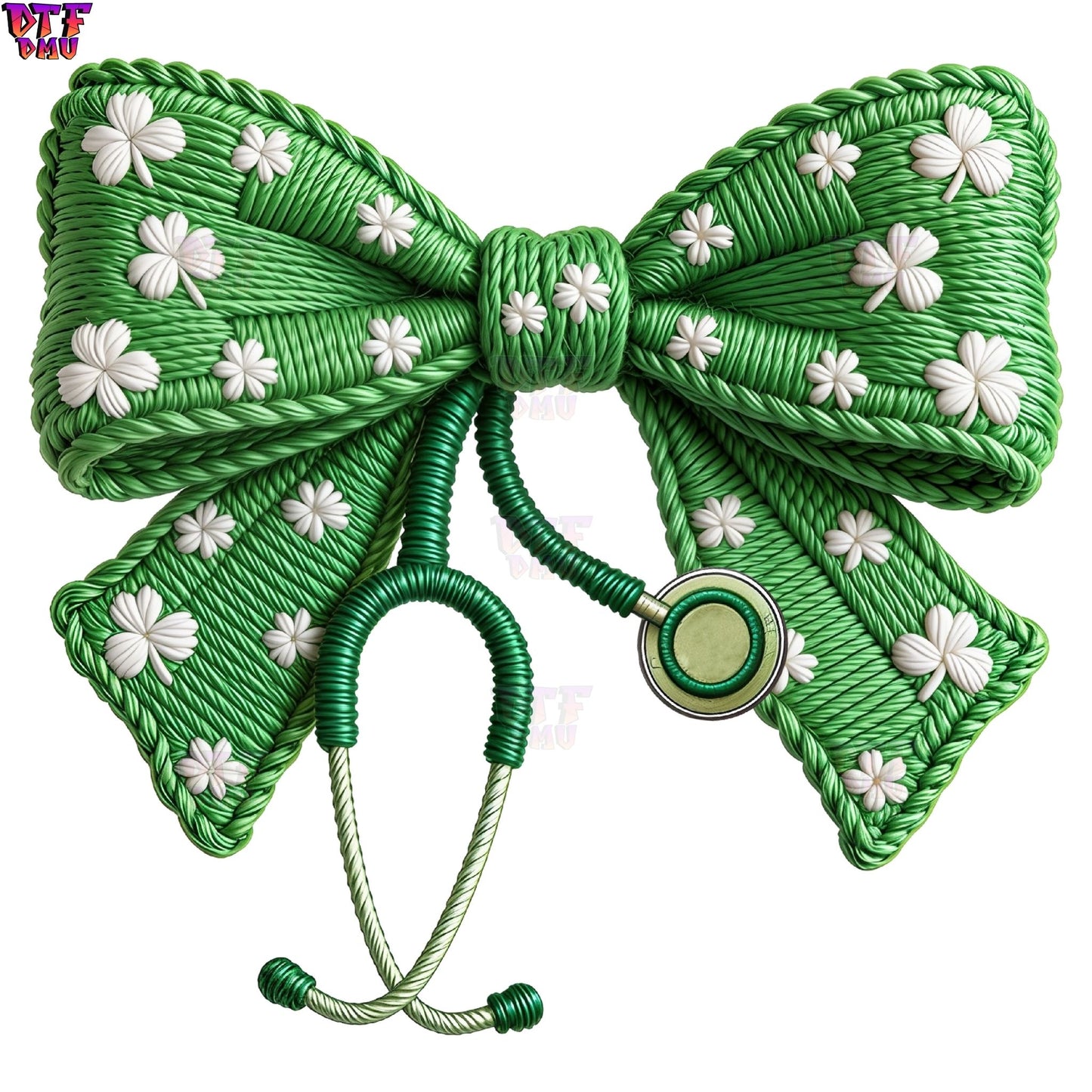 NURSE Faux Embroidery St. Patrick's Day DTF Transfer print Only.