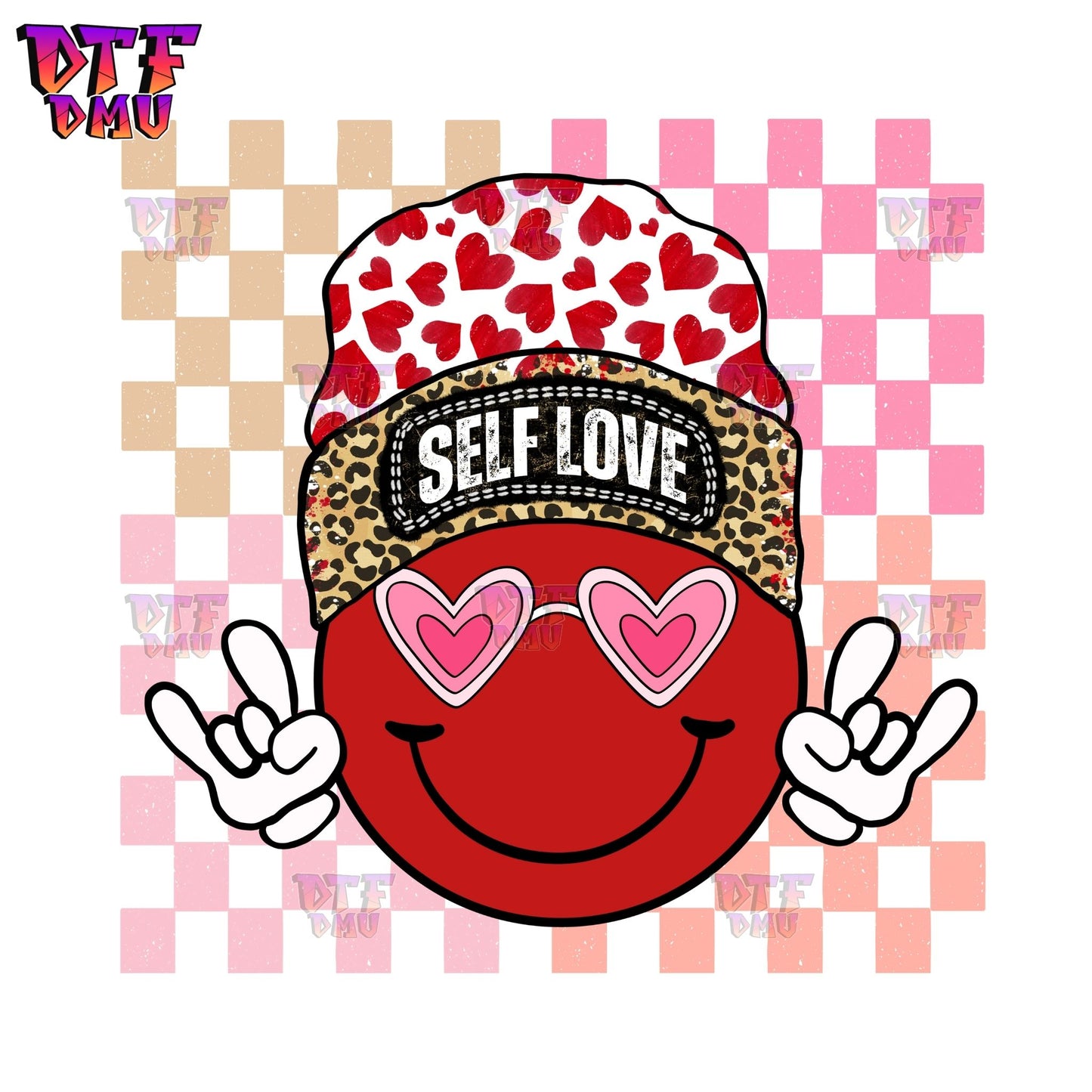 Retro Valentine's Day Love & Self Love DTF Transfer Print