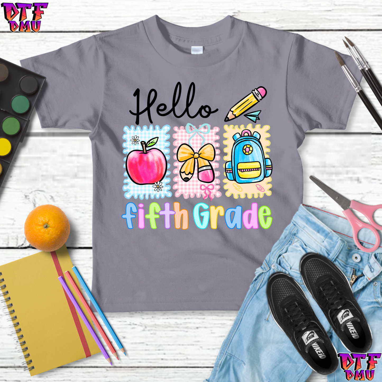 HELLO Back to School DTF Transfer Print