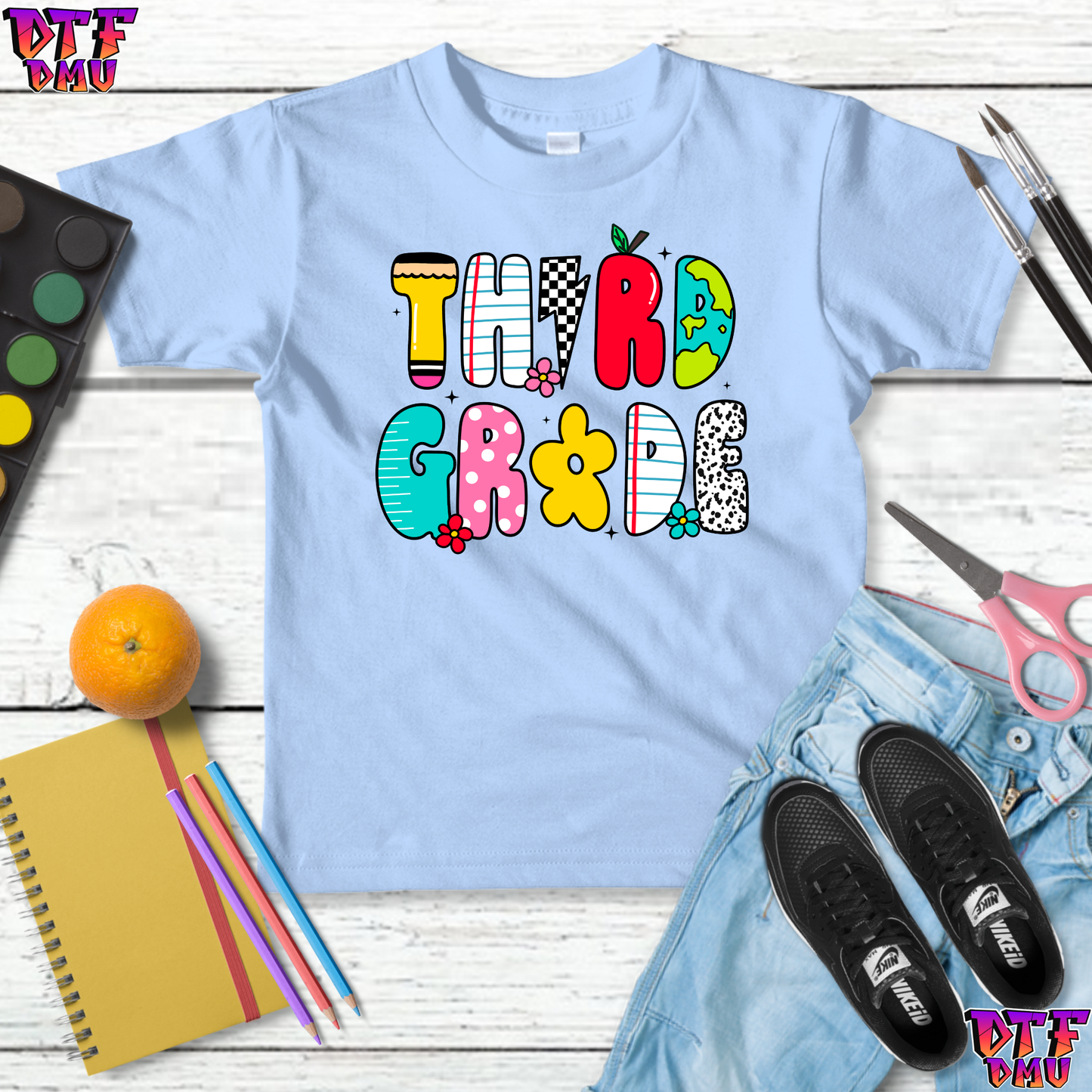 Doodle Grade Back to School DTF Transfer Print