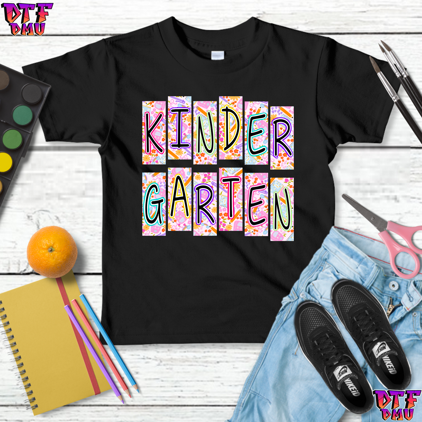 Retro Back to School DTF Transfer Print