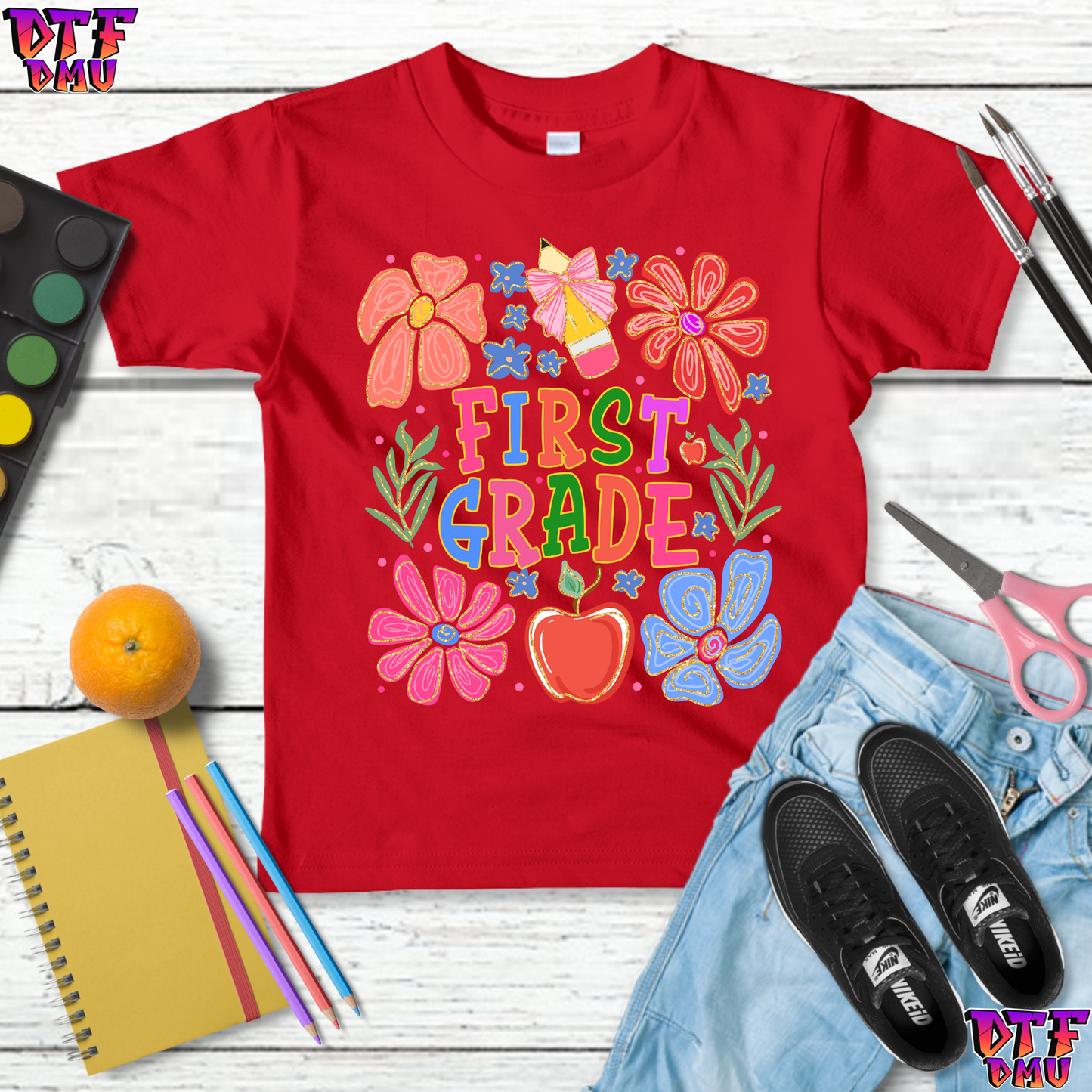 Boho Back To School DTF Transfer Print