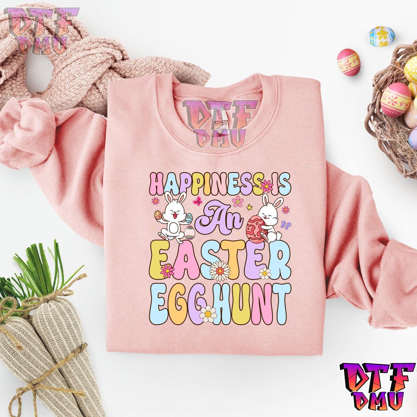 HAPPINESS Is An Easter EGG HUNT DTF Transfer Print