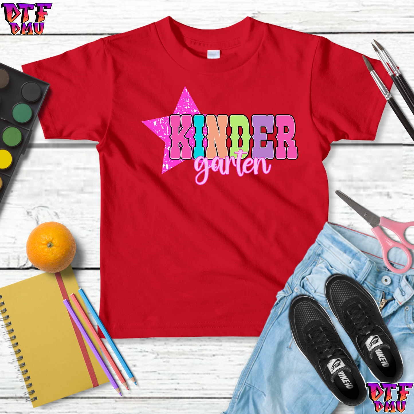 Faux Glitter Back To School DTF Transfer Print