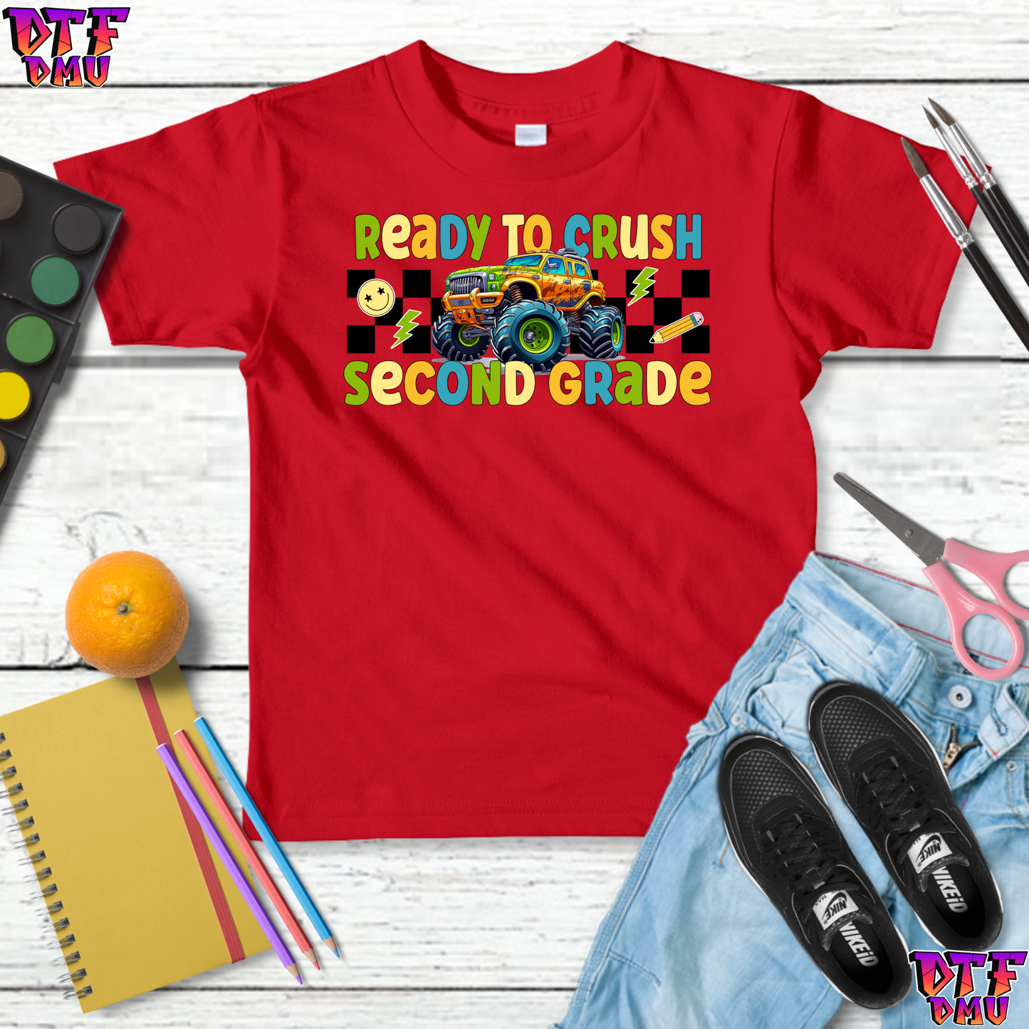 Back To School TRUCK DTF Transfer Print