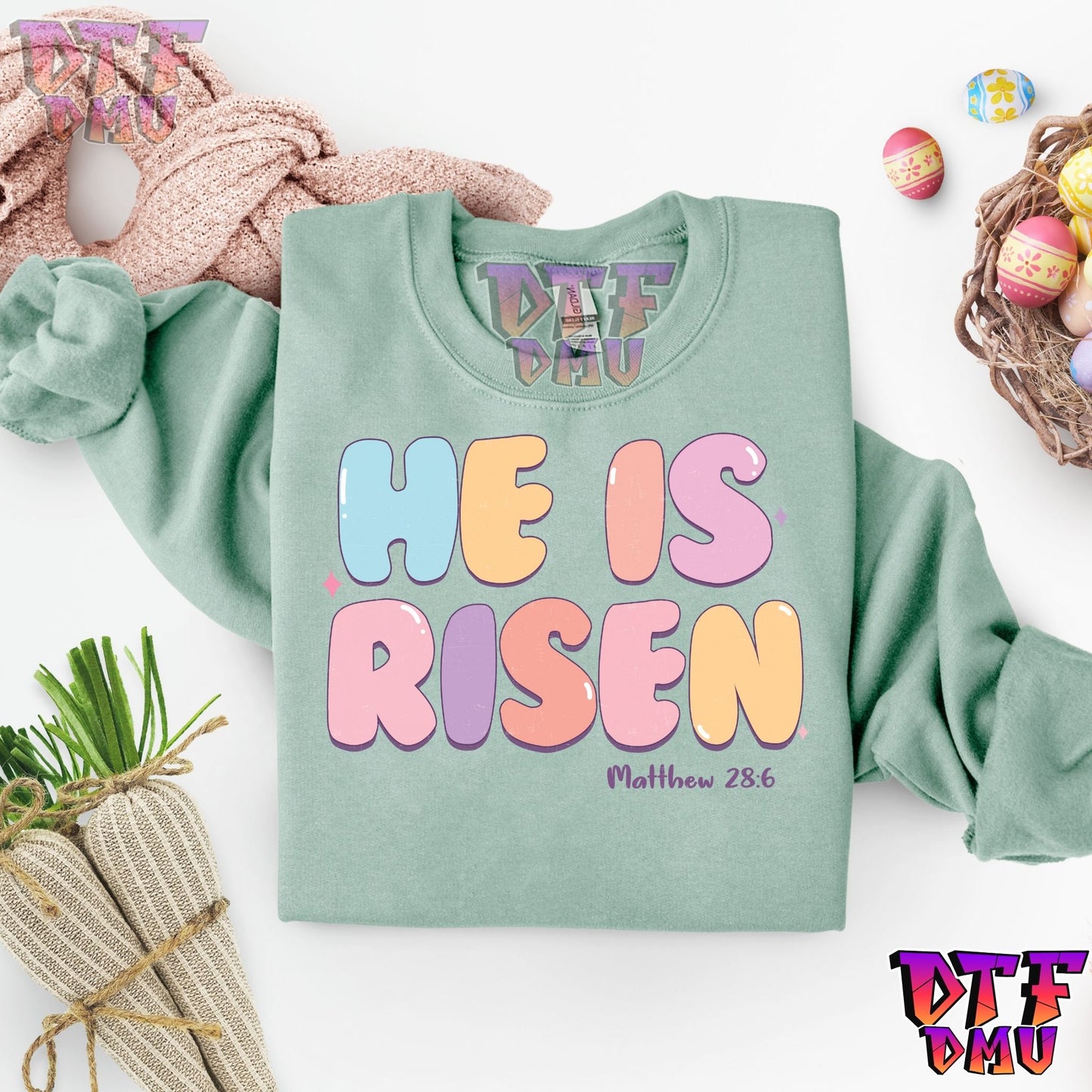 HE IS RISEN Ready to Press DTF Transfer