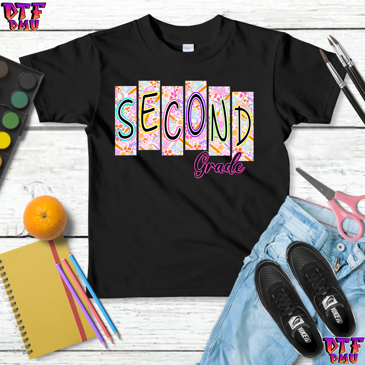 Retro Back to School DTF Transfer Print