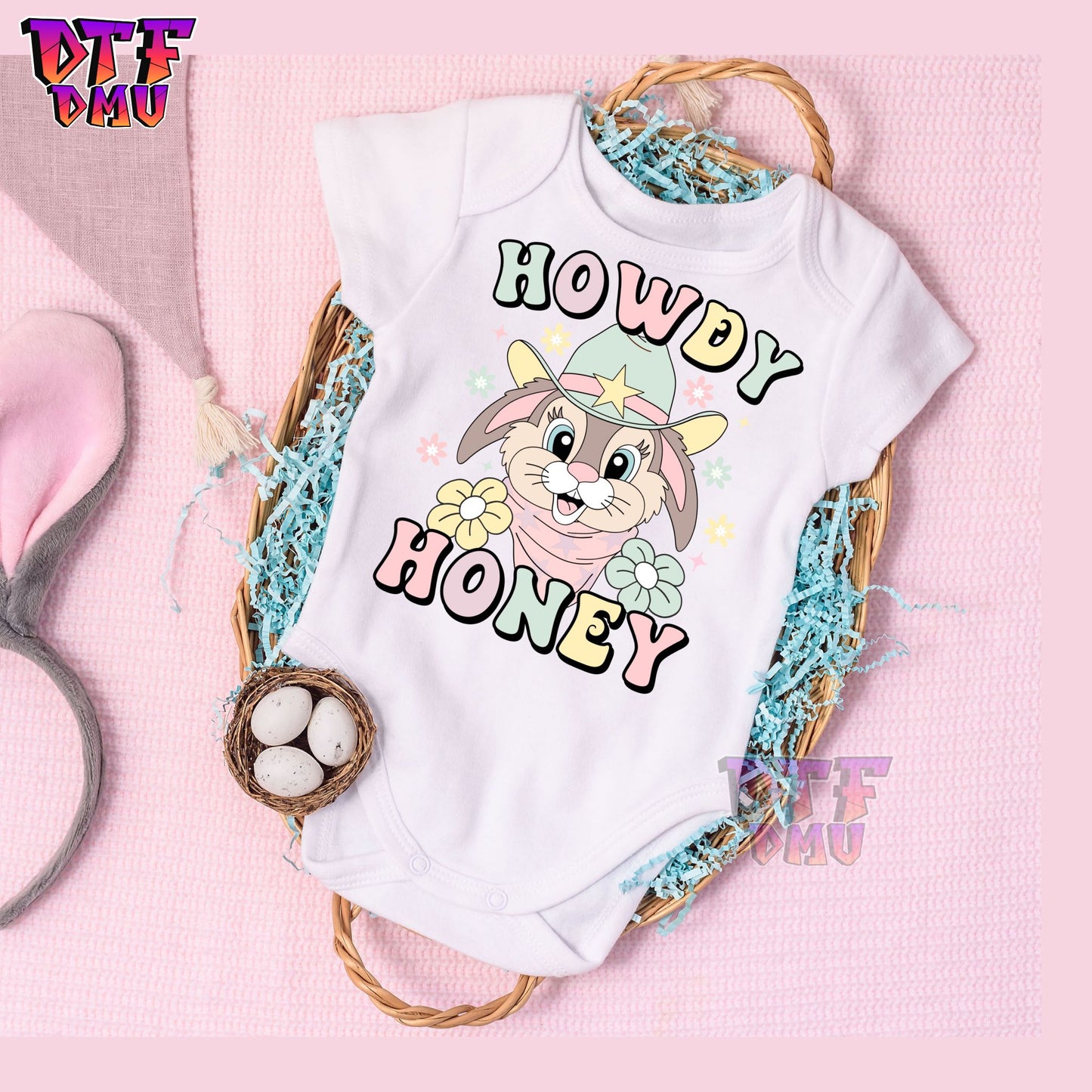 HOWDY HONEY Easter DTF Transfer Print