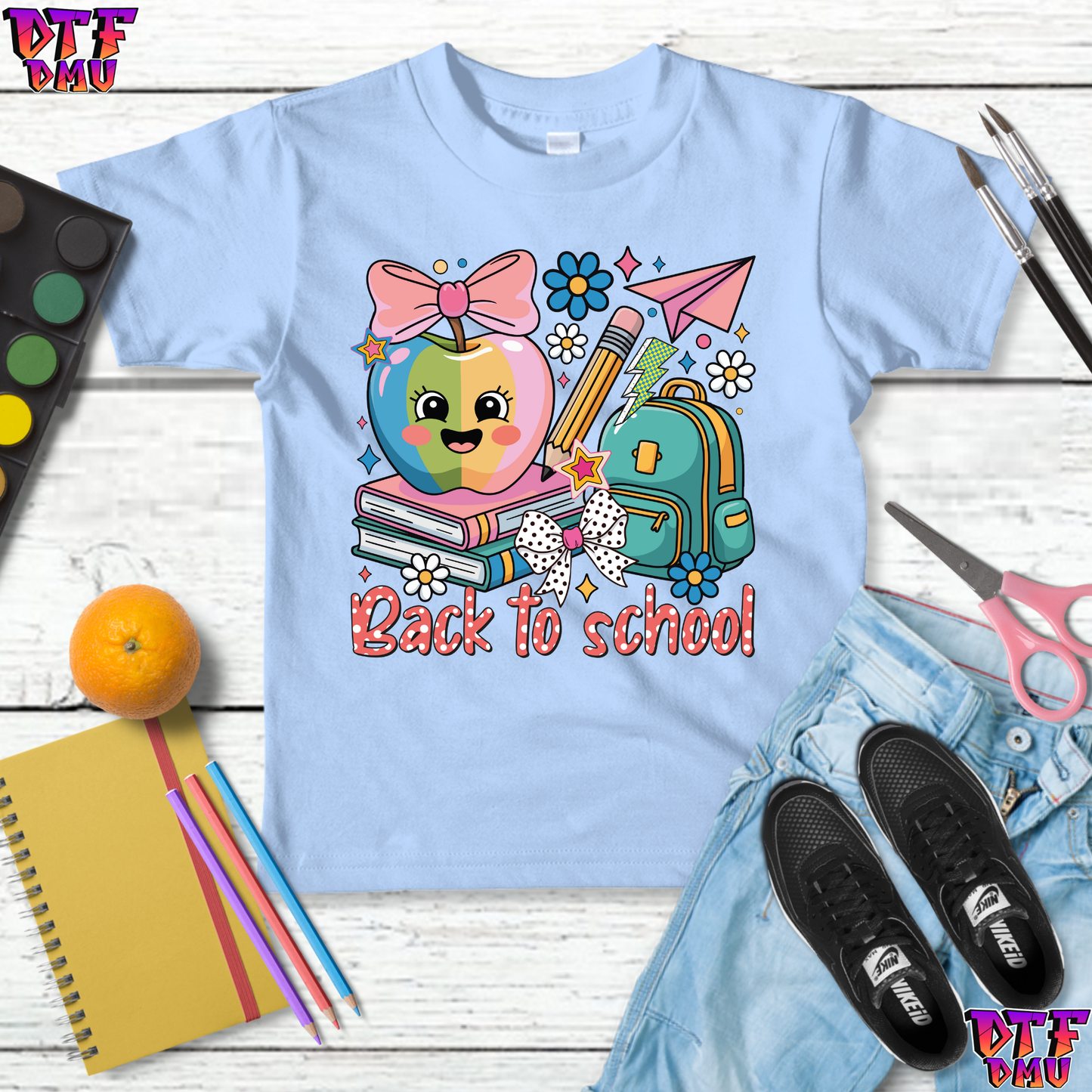 Back To School DTF Transfer Print