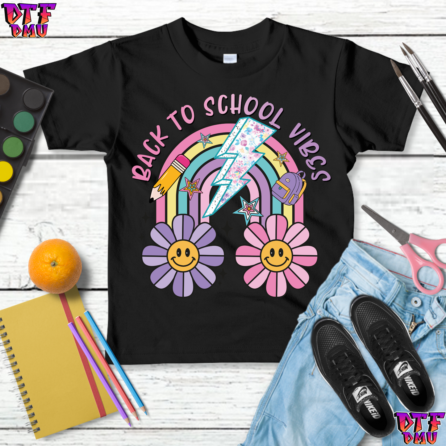 Back To School DTF Transfer Print