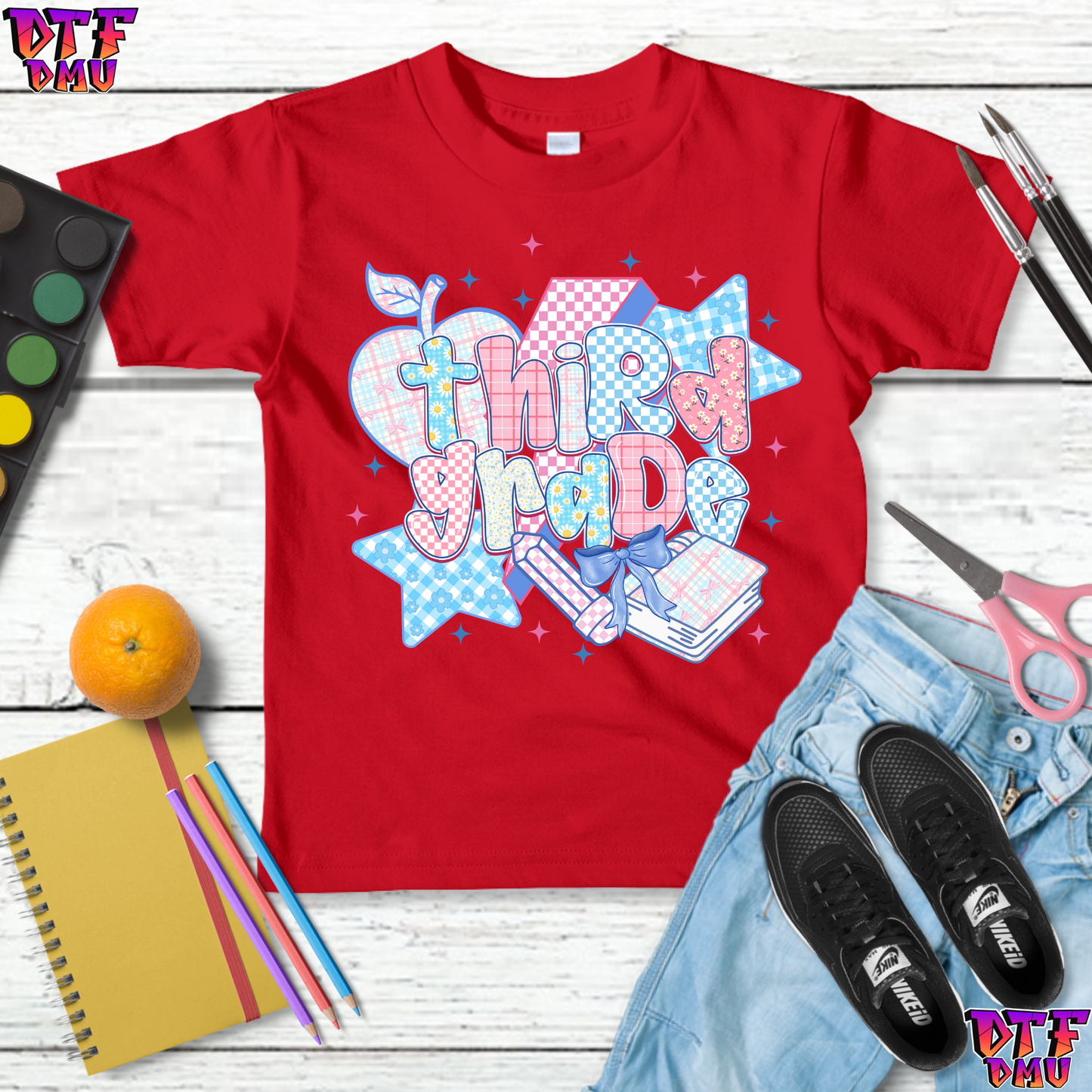 Back To School DTF Transfer Print