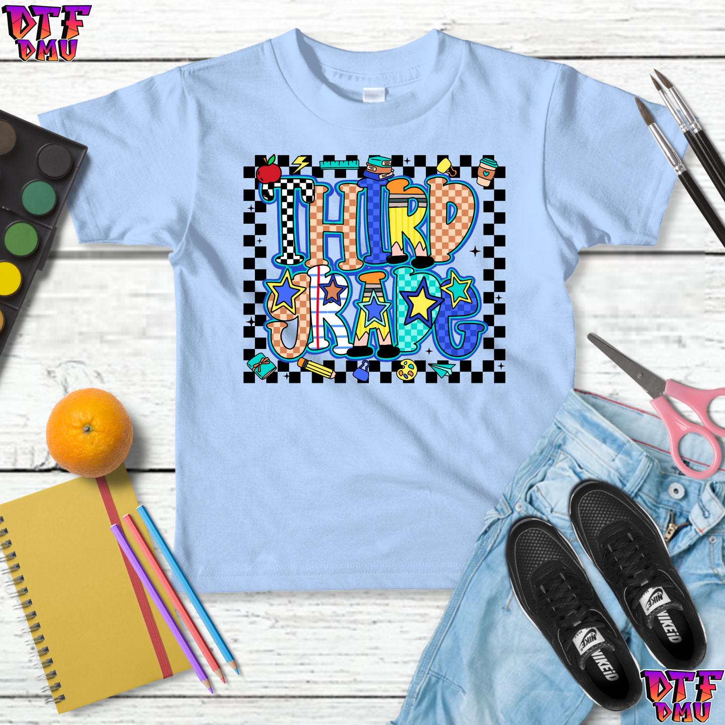 Back to School DTF Transfer Print